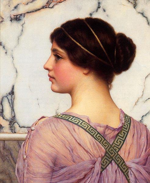 John William Godward A Grecian Lovely Norge oil painting art